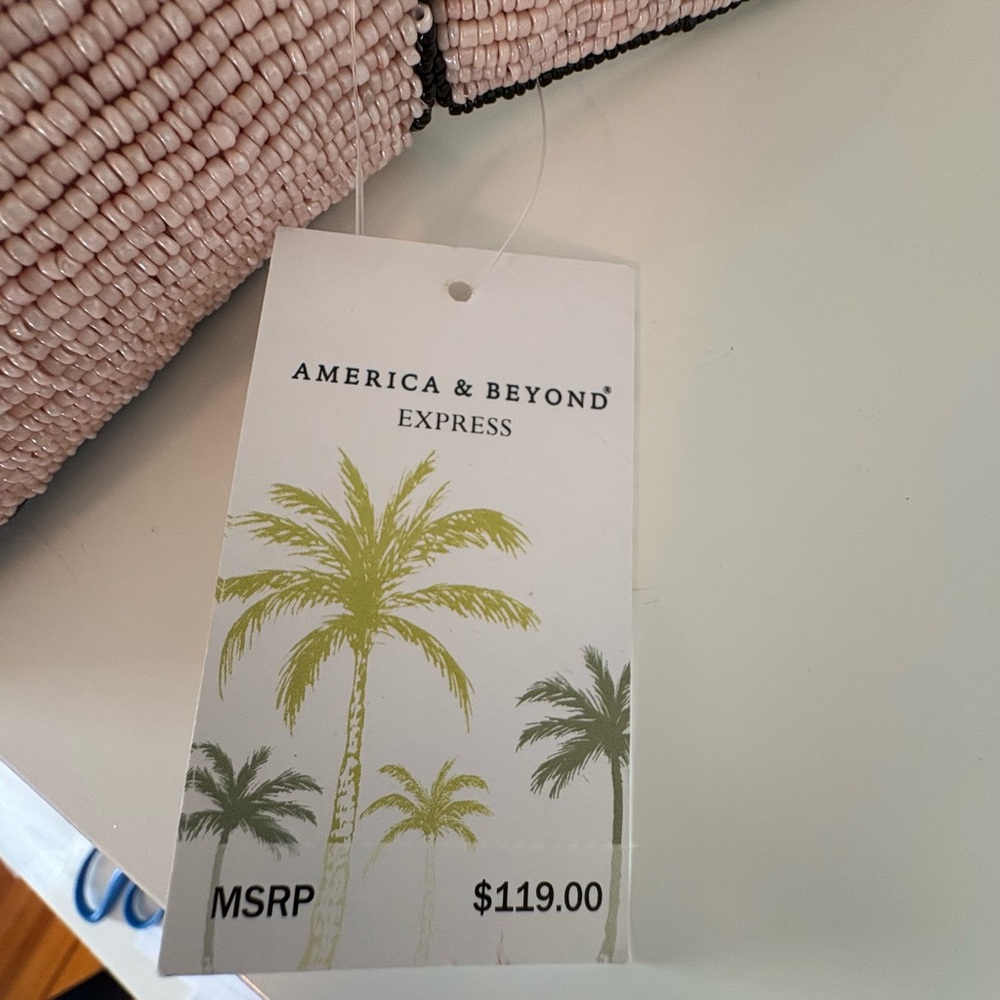 Floral Beaded Shoulder Bag NWT America And Beyond Sparkly Springy Intricate - Picture 8 of 16